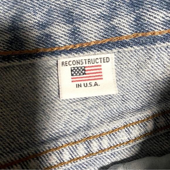 LIKE NEW RE/DONE MID RISE WIDE LEG CROP JEANS - SIZE 27 - Picture 8 of 15